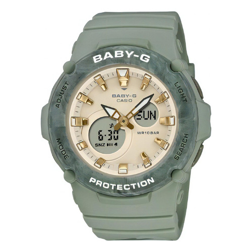 Reloj Mujer Casio Baby-g Bga-275m-3a Joyeria Esponda Color de la malla Verde Color del bisel Marrón