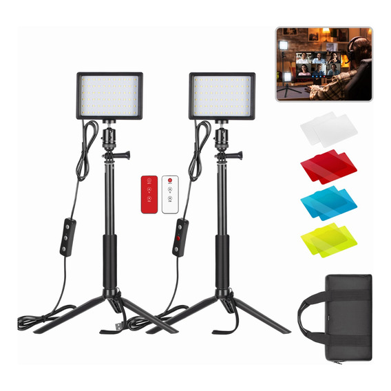 Neewer Luz De Video Led 2 Packs Kit Y Control Remoto Y Bolsa