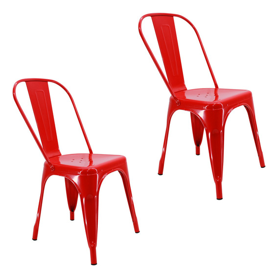 BoxBit OR-1117 kit x 2 sillas Tolix de color rojo