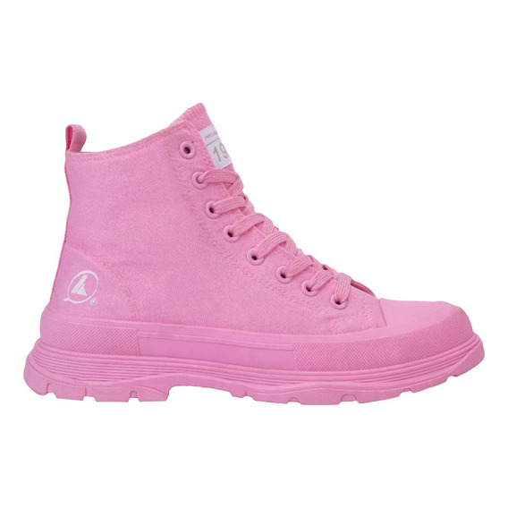 Bota Urbana De Lona Con Agujeta Prokennex Rosa Mujer 1213