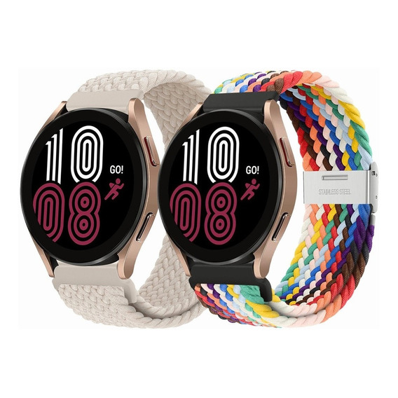 2 Pack Correa Trenzada Para Samsung Galaxy Watch 5 Pro 4 3