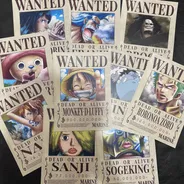 Cartel Wanted Mugiwara X 9 One Piece Antigua Recompensa 