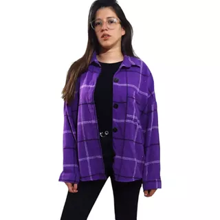 Camisaco Oversize Mujer Paño Abrigo Calidad Premium
