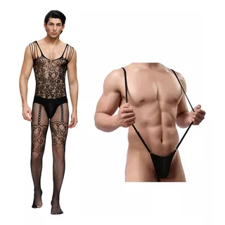 Sexy Tanga Lenceria Hombre Ropa Interior Suspensorio Corset