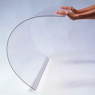 Chapa Policarbonato Compacto Cristal 50 Cm X 50cm X 2mm