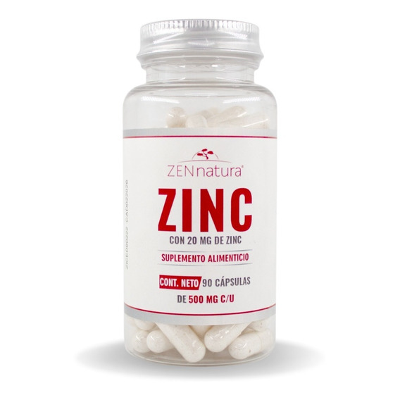 Zinc Zen Natura 90 Capsulas Desinflamatorio Sistema Inmune Sabor Sin sabor