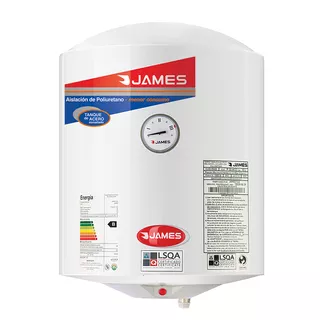 Termotanque Eléctrico James Cilíndrica Acero Convencional 30 L Blanco 230v