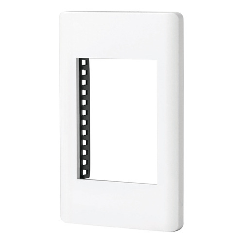 Placa Blanca 1 Ventana 3 Modulos Linea Lisboa Volteck 47939 Color Blanco