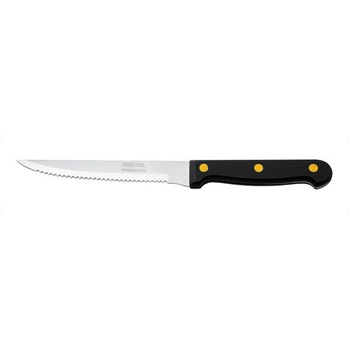 Cuchillo 5 Asado Con Sierra Pretul®, Mango Plástico, 23092 Color Negro