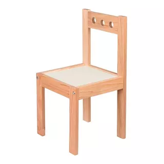 Silla De Comedor Duduk Domino, Estructura Color Pino Natural Barnizado, 1 Unidad