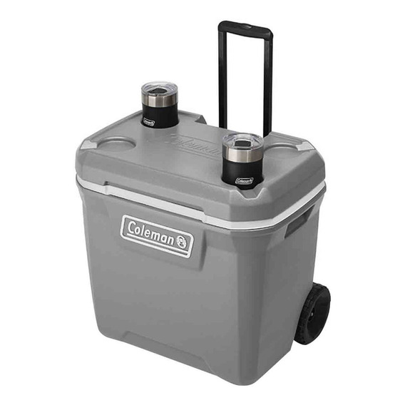 Hielera 65qt Cooler Ruedas Portatil Portavasos 61lts Coleman