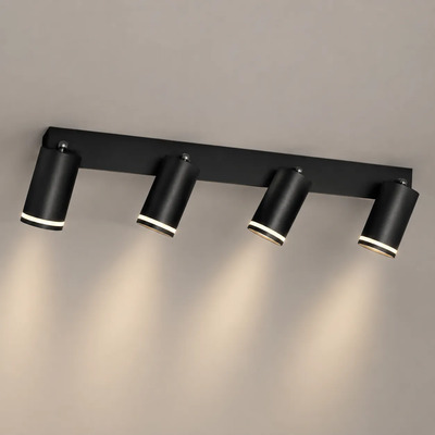 Aplique Moderno Led Layla 4xgu10 Alum Negro Negro