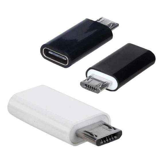 Adaptador De Puerto Micro Usb / V8 A Tipo C (blanco) - D186