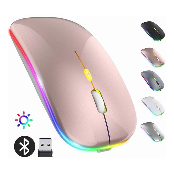 Mouse Bluetooth Silencio Inalámbrico Recargable Para iPad/pc