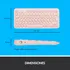 Teclado bluetooth Logitech QWERTY español color rosa