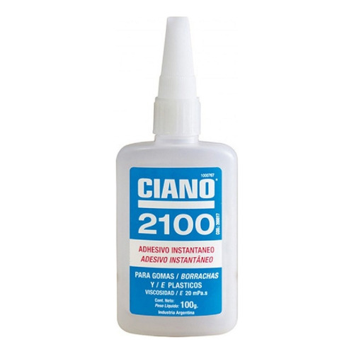 Adhesivo Cianoacrilato Ciano Instantaneo 2100 20gr Acrilicos Color Traslúcido
