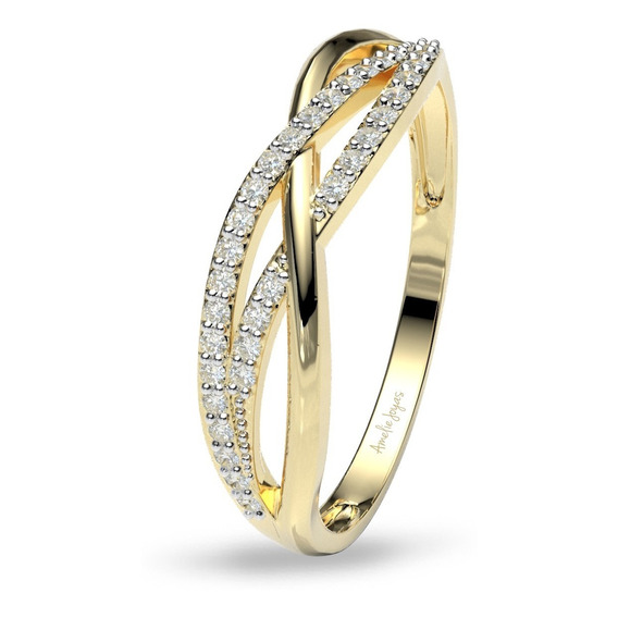 Anillo Churumbela Iris Oro 14k Zirconia Amelie Joyas