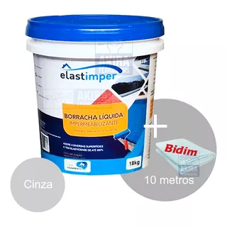 Borracha Liquida Elastimper 18kg Impermeabilizant Laje Cinza