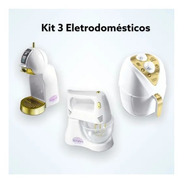 Kit Cozinha Infantil 3 Brinquedos Eletrodoméstico - Princesa