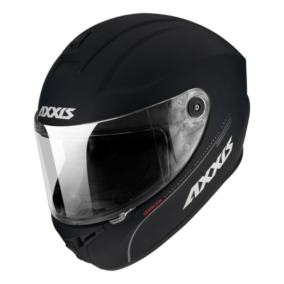 Casco Moto Axxis Draken Solid A11 Negro Mate Visor Simple