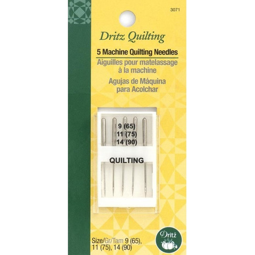 Agujas Quilting Dritz® Para Máquina De Coser Color Pack 9(65), 11(75), 14(90)