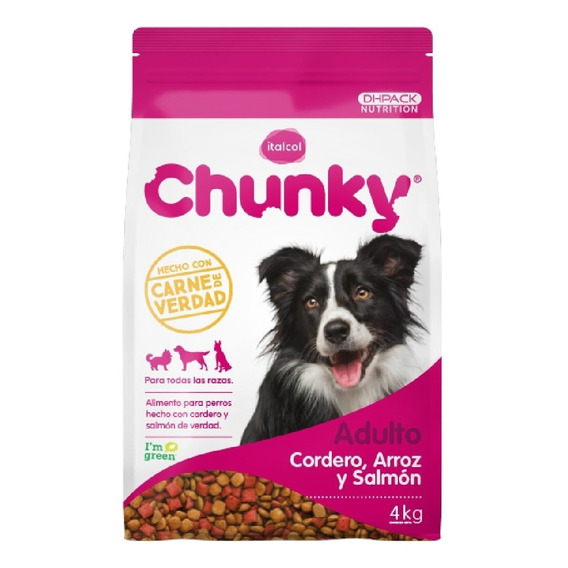 Chunky alimento para perro adulto sabor cordero 12kg