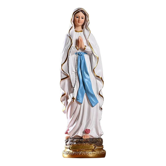 Estatua Catholica De Nuestra Señora De Lourdes Pintada
