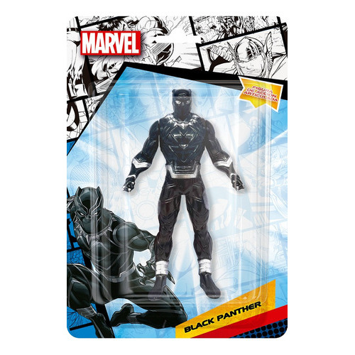 Muñeco Mini Articulado Pantera Negra En Blister 9cm Marvel