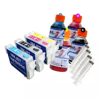 Cartuchos Recargables Xp2101 + Conversión + 480ml De Tinta