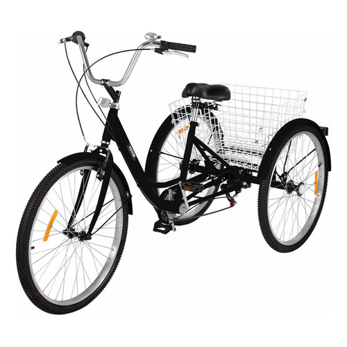Vevor Triciclo Adultos 7 Velocidades Bicicleta 20 PuLG Cesta