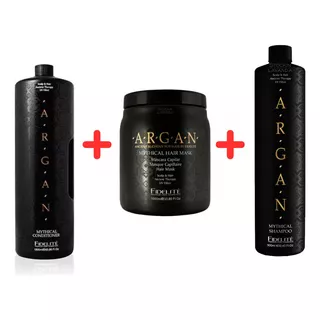 Kit Argan Fidelite Mascara 1000ml+shampoo900ml+acond. 900ml