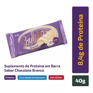 Chocolate Proteico Branco Soulpro Zero - 40g