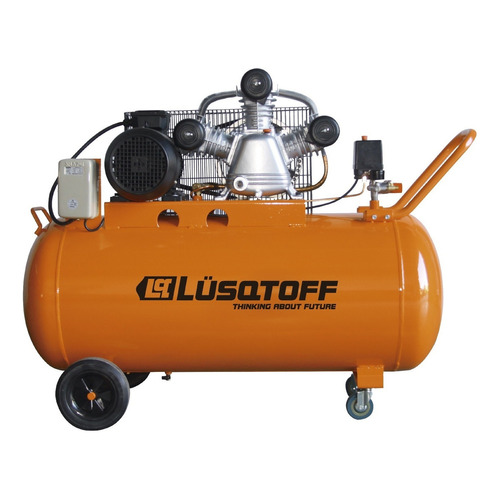 Compresor de aire eléctrico Lüsqtoff LC-40200 trifásico 200L 4hp 220V/380V 50Hz naranja