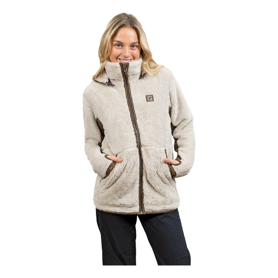 Chaqueta Shaggy Lander V2 Beige Mujer Falcone