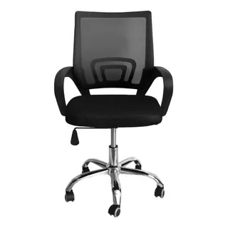 Silla De Escritorio Tcweb Escritorio Mesh Giratoria Ergonómica  Negra Con Tapizado De Mesh