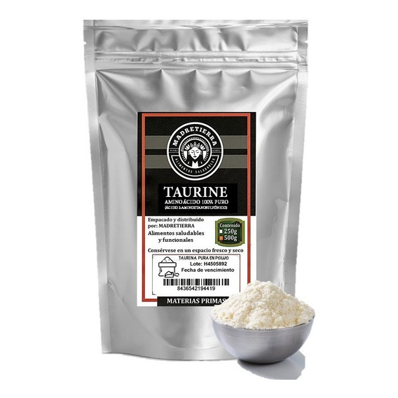Taurina En Polvo 100% Pura (500gr) 1 Li - g a $126