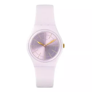 Reloj Swatch Guimauve Guimauve Color De La Malla Rosa Color Del Bisel Rosa Color Del Fondo Rosa