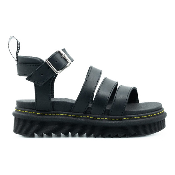 Sandalias Offlander Tres Correas Negro Piel Genuina