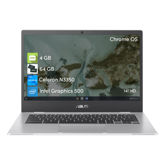 Notebook Asus Celeron N3350 4gb 64gb Ssd 14  Hd Chrome Os