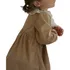 Vestido En Pana Bebe Caramel Con Cuello