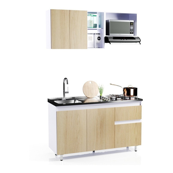 Cocina Integral Mdp Rosy 150cm Incluye Lavaplatos Derecho 