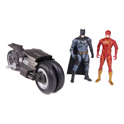 Figura De Acción Dc Comics The Flash Batman Y La Batimoto