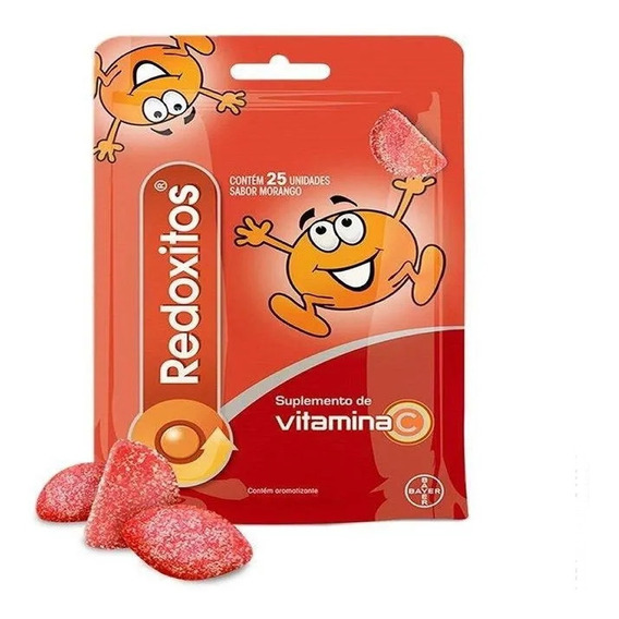 Vitamina C Redoxitos Sabor Frutilla 25 Gomitas Para Niños