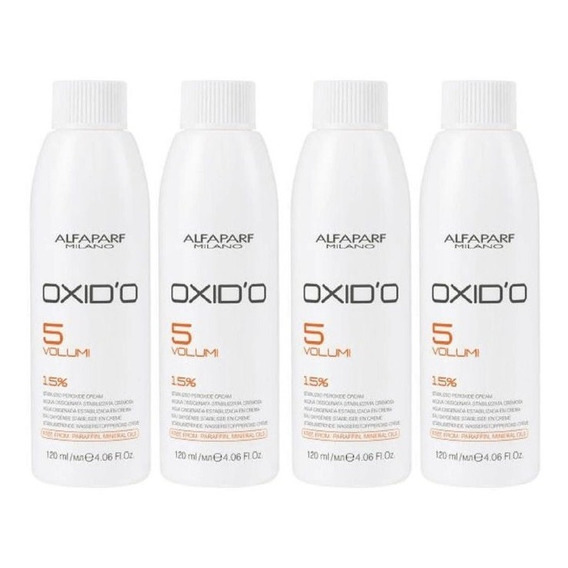 Pack X4 Peróxidos 120 Ml Volúmen 5 Alfaparf