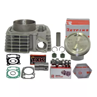 Kit Cilindro Preparado 70mm 230cc Cg 150 Bros 150 Titan 150 Fan 150 + Pino Cursado Flange + Comando Preparado 315º