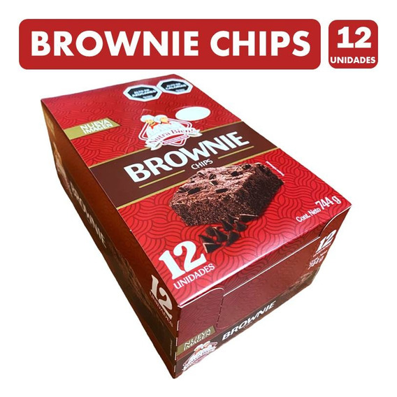 Chocolate Brownie, Bizcocho Chips Nutra Bien Caja 12 Unidade