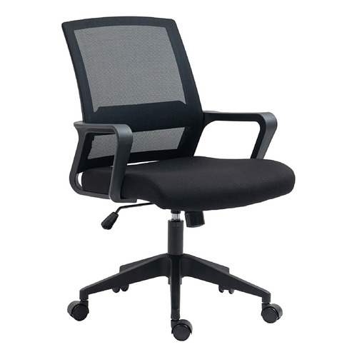 Silla De Escritorio Jd 8016 Oficina Ergonómica Respaldo Mesh Giratoria Regulable Ruedas Negro 