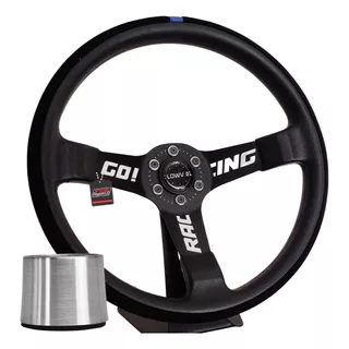 Volante  Lowv Grc Camurça Tarja Azul + Cubo Subaru