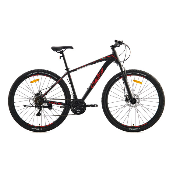 Bicicleta Mtb Overtech R29 Aluminio Full Shimano Fr Disco Pp Color Negro/Rojo/Rojo Tamaño del cuadro S