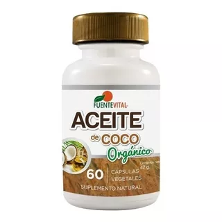 Aceite Coco Organico Fv 60 Capsulas 610mg. Pelo Piel Uñas